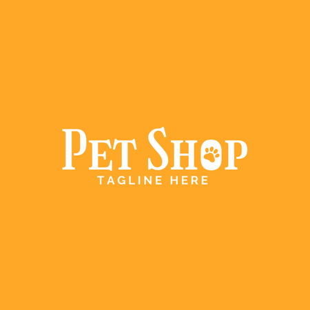 Pet Shop Services Offer Logo Tasarım Şablonu