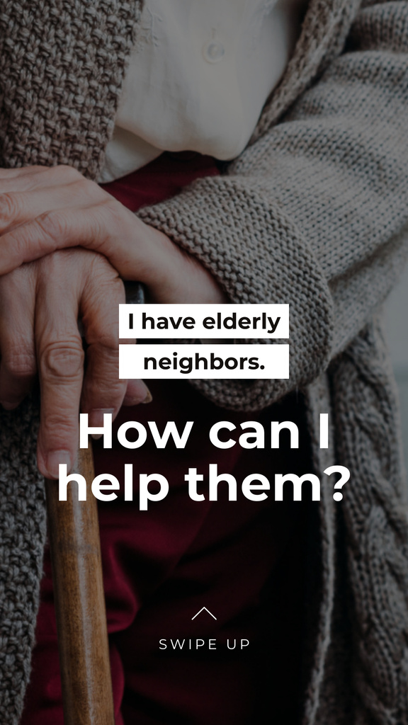 #ViralKindness awareness with care for Elder people Instagram Story Design Template