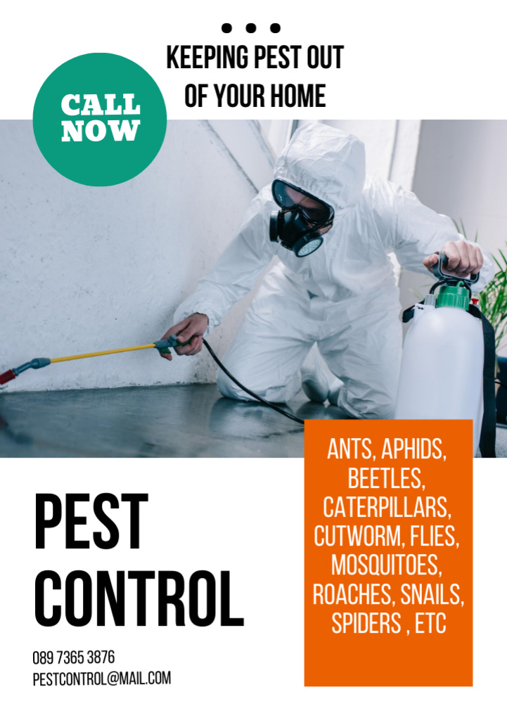 Pest Suppression Package Services Offer Flyer A5 Design Template