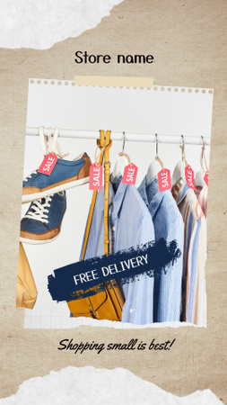 Platilla de diseño Free Delivery Small Business Saturday Event Instagram Story