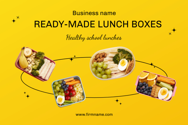 Ontwerpsjabloon van Flyer 4x6in Horizontal van Delicious Web-based Promotion School Food Specials