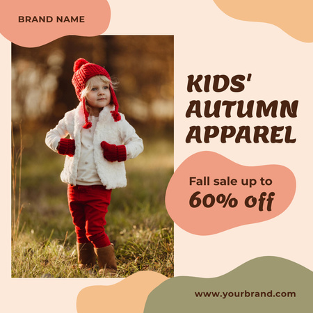 Modèle de visuel Autumn Sale Announcement - Instagram AD