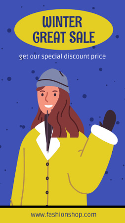 Great Discount Offer on Winter Collection Instagram Story tervezősablon