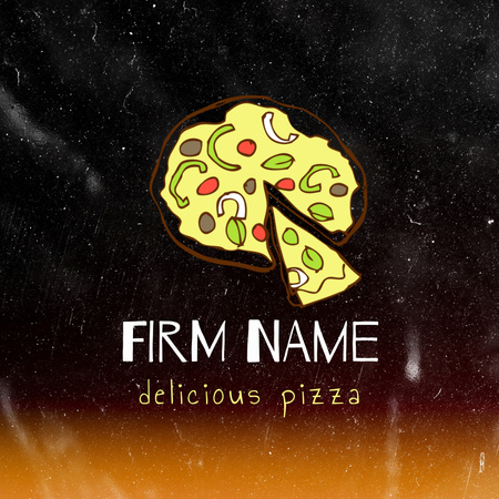 Yummy Pizza Cut Into Slices Offer In Pizzeria Animated Logo Design Template