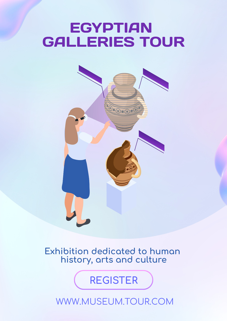 Virtual Museum Tour Ad Poster – шаблон для дизайна