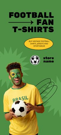 Football Fan Gear for Players Flyer 3.75x8.25in Design Template