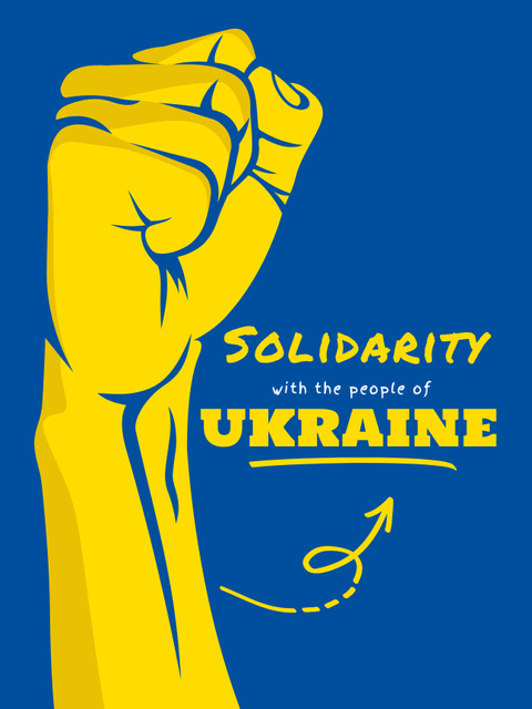 Plantilla de diseño de Solidarity with People of Ukraine Poster US 
