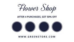 Illustrated Discount Offer by Flower Shop
