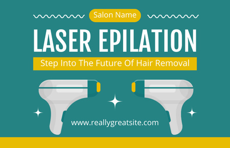 Laser Hair Removal Equipment of Future Business Card 85x55mm Design Template