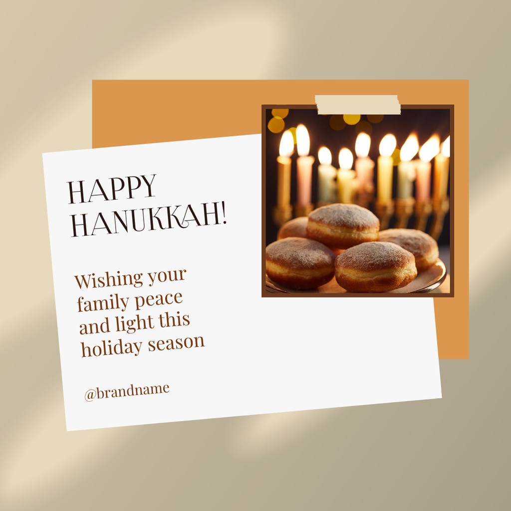 Happy Hanukkah Greeting Instagram Design Template