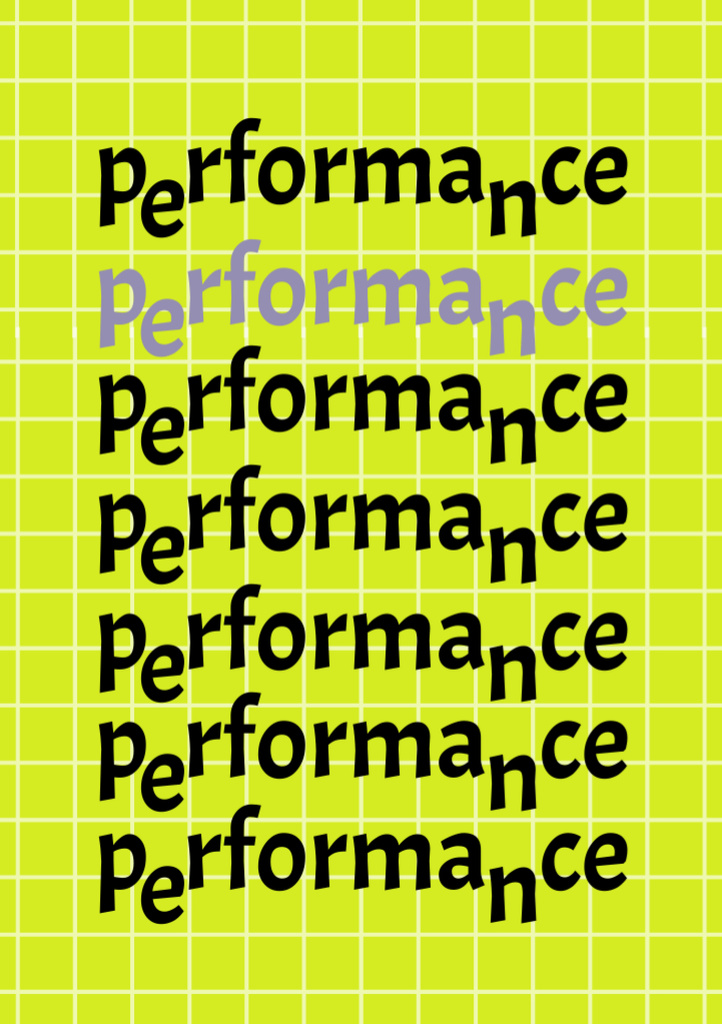 Performance Show Announcement on Grid Pattern Flyer A5デザインテンプレート