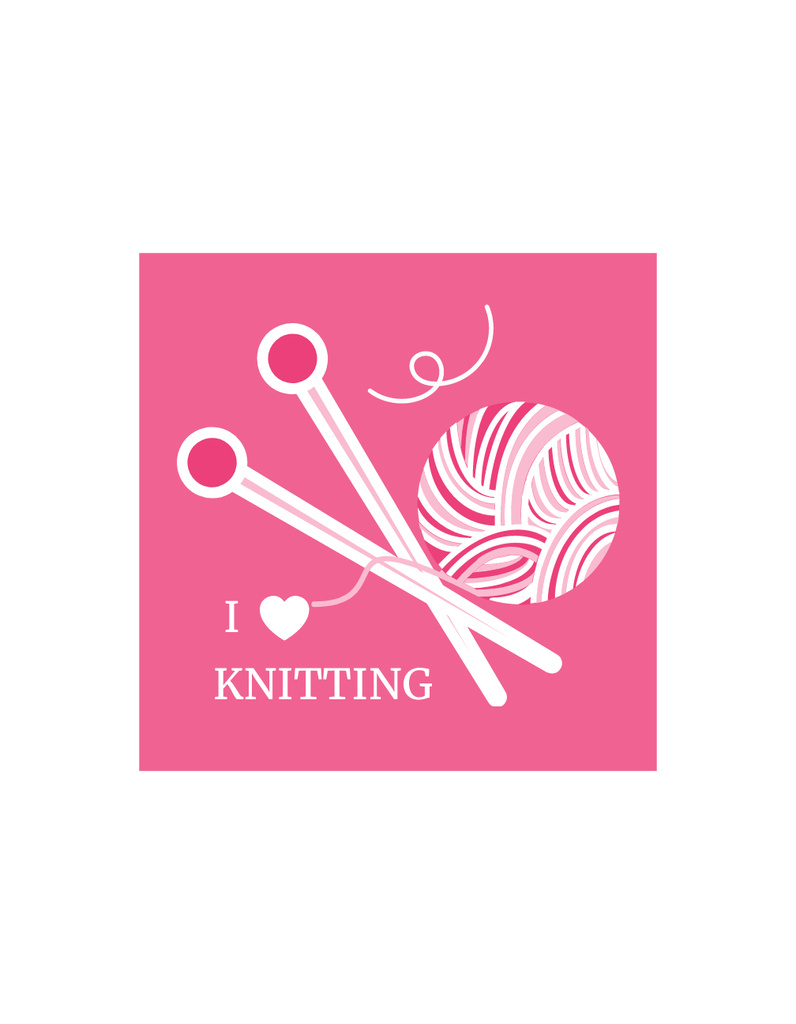 Ontwerpsjabloon van T-Shirt van Motivational Quote About Knitting Craft