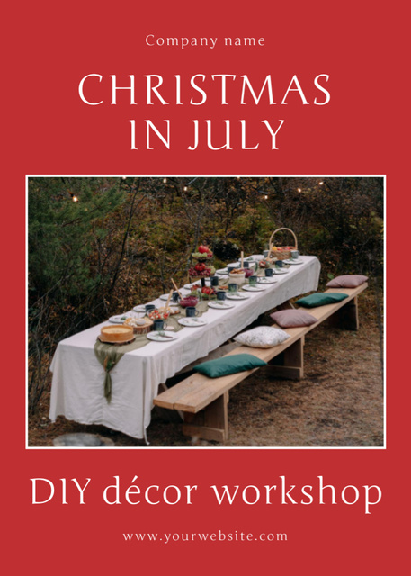 Celebration of Christmas in July Flayer Design Template