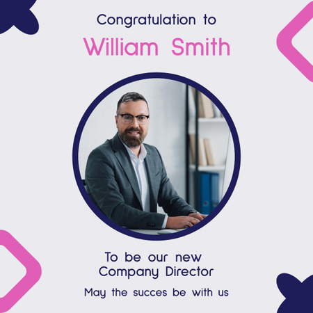 Congratulation on Being a New Director of Company LinkedIn post tervezősablon