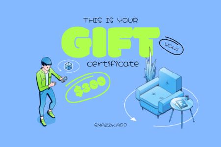 Plantilla de diseño de VR Equipment Sale Offer Gift Certificate 