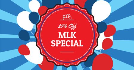 MLK Day Special Discount Offer Facebook ADデザインテンプレート