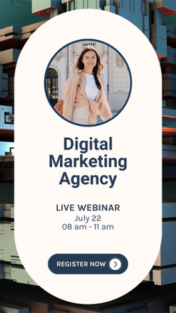 Webinar Announcement with Professional Businesswoman Instagram Story Design Template