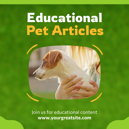 Essential Pet Articles With Educational Content Animated Post Design Template