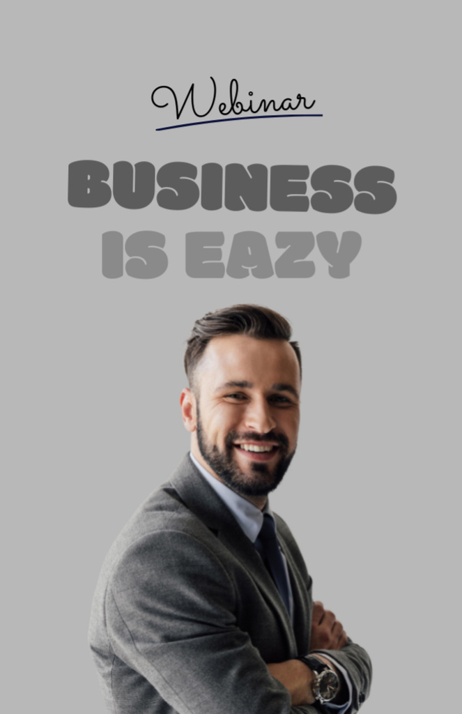 Webinar on Easy Business Flyer 5.5x8.5in Modelo de Design