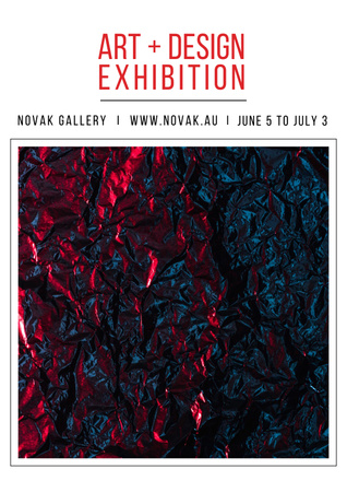 Art Exhibition announcement Contrast Dots Pattern Poster Design Template