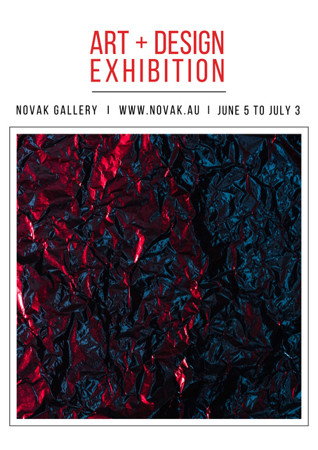 Art Exhibition Announcement with Creative Texture Poster Design Template
