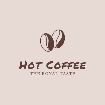 Platilla de diseño Cafe Ad with Coffee Beans Logo