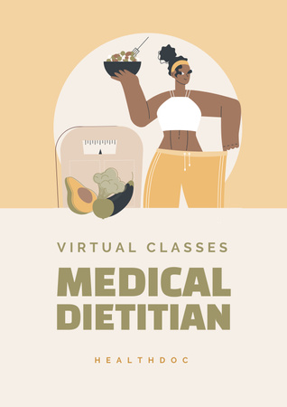 Orvosi dietetikus szolgáltatások ajánlata Poster tervezősablon