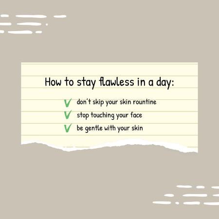Ontwerpsjabloon van Instagram van Tips How to Stay Flawless