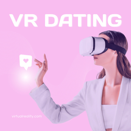 Ontwerpsjabloon van Instagram van Advertentie van VR Dating