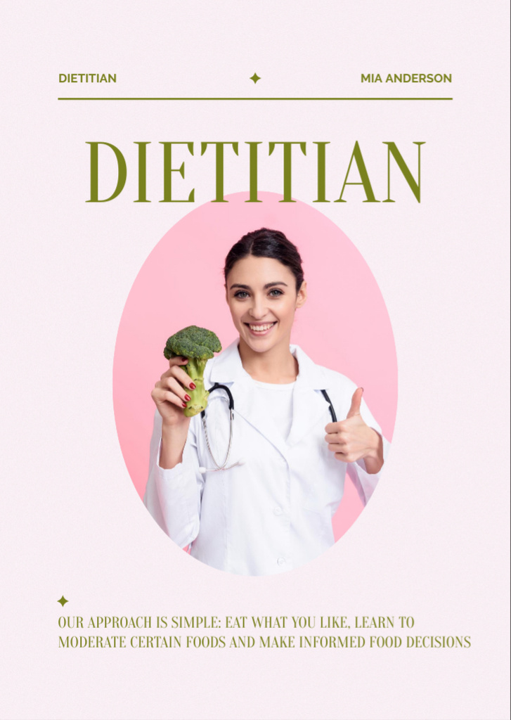 Dieting and Healthy Food Consultation Flyer A6 Tasarım Şablonu
