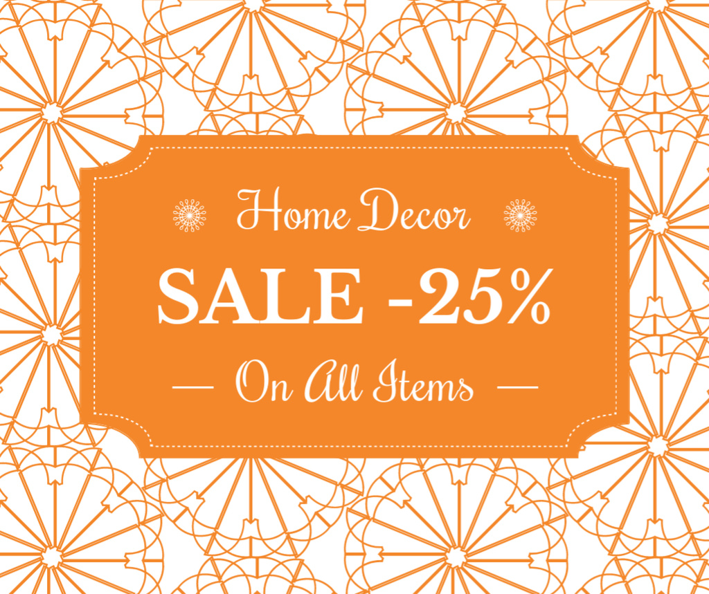 Home decor sale ad with floral texture Facebook – шаблон для дизайна