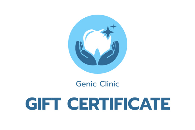 Ontwerpsjabloon van Gift Certificate van High-quality Dentist Services In Clinic Voucher Offer