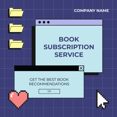 Book Club Subscription Offer Animated Post Design Template