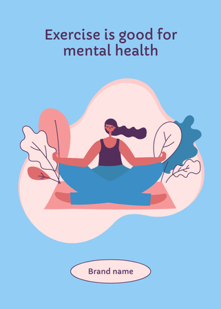 Ontwerpsjabloon van Postcard 5x7in Vertical van Zorg voor uw geestelijke gezondheid