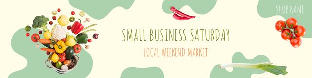 Plantilla de diseño de Small Business Saturday Market Twitter 