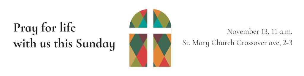 Modèle de visuel Invitation to Pray with Church Windows - Twitter