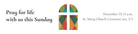 Plantilla de diseño de Invitation to Pray with Church Windows Twitter 