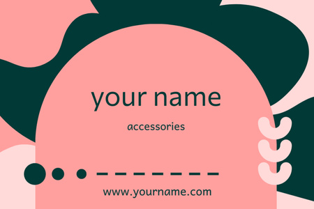 Ontwerpsjabloon van Label van Promotie van kleurrijke vlekken en accessoires