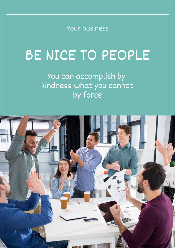 Phrase about Being Nice to People Posterデザインテンプレート