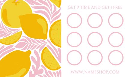 Pink and Yellow Multipurpose Loyalty Business Card US Design Template