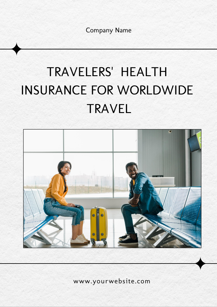 International Insurance Company for Traveling Flyer A4デザインテンプレート