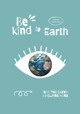 Ontwerpsjabloon van Poster 28x40in van Phrase about Planet Care Awareness