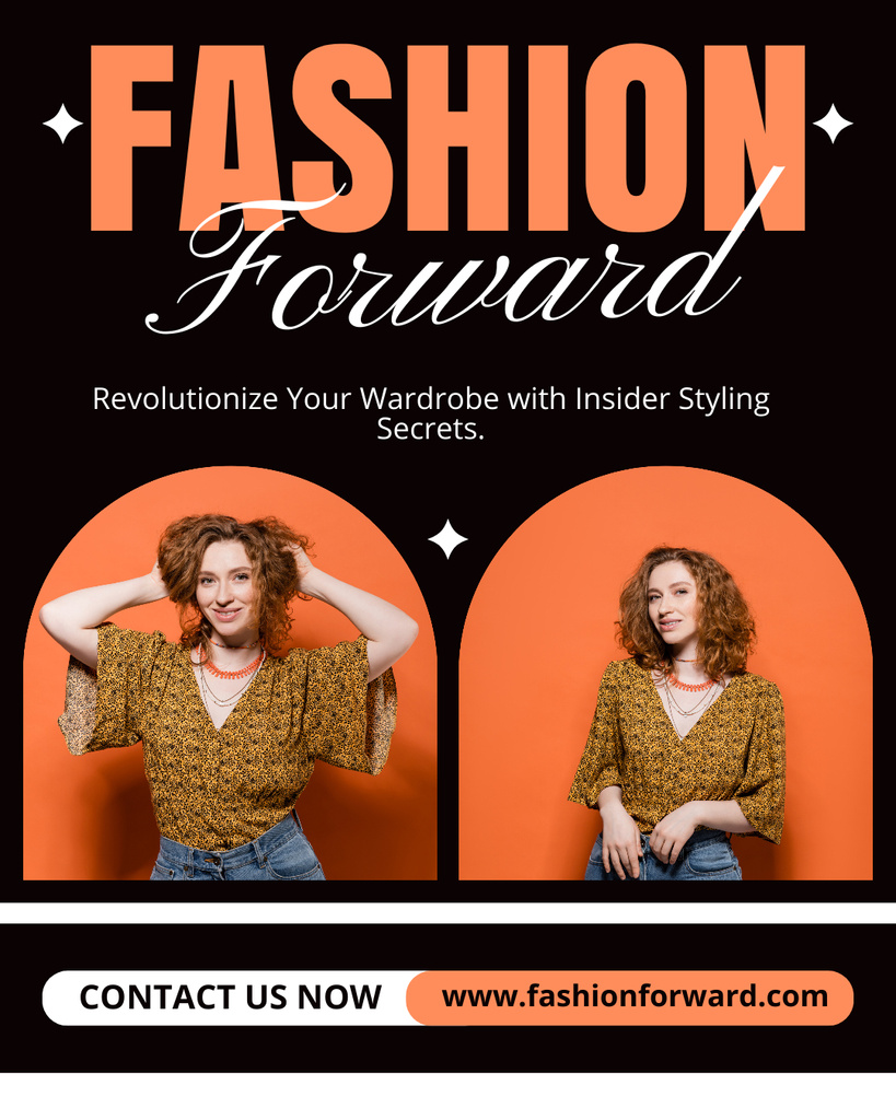 Designvorlage Fashion Wardrobe Consulting für Instagram Post Vertical