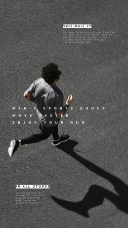 Plantilla de diseño de Man Running on Street Instagram Video Story 
