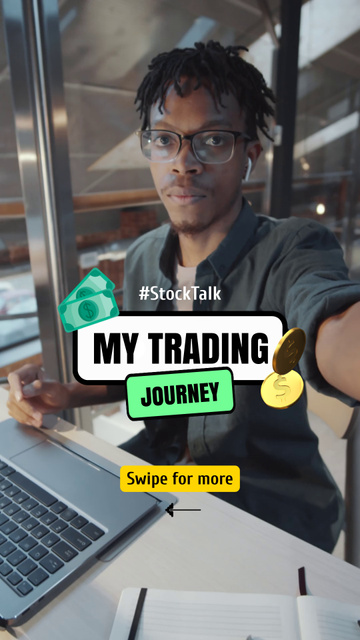 Ontwerpsjabloon van TikTok Video van Personal Stock Trading Tale Promotion