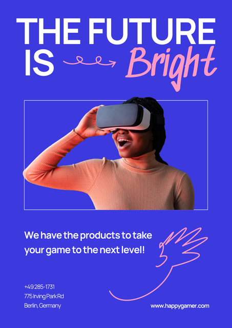 Gaming Gear Ad Poster Modelo de Design