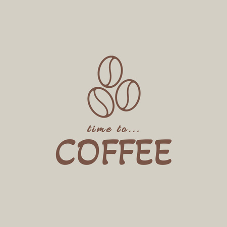 Exquisite Coffee Drinks Logo 1080x1080pxデザインテンプレート
