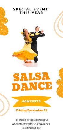Salsa Dance Contests Announcement Flyer DIN Large Design Template