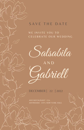 Wedding Celebration Invitation Flyer 5.5x8.5in Design Template
