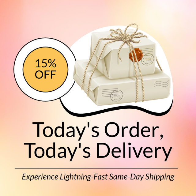 Plantilla de diseño de Lightning-Fast Same-Day Shipping Instagram 